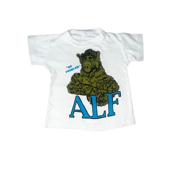 Vintage 80s  Alf cartoon  "No problem " graphic T-Shirt Single Stitch youth - Picture 1 of 7
